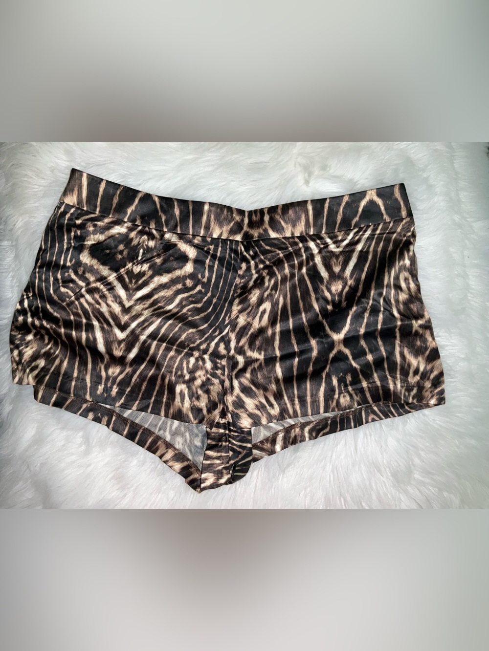 H&M Animal Print Satin Shorts